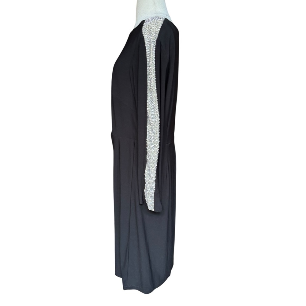Xscape Studded Arms, Faux‎ Wrap, Formal Evening Dress